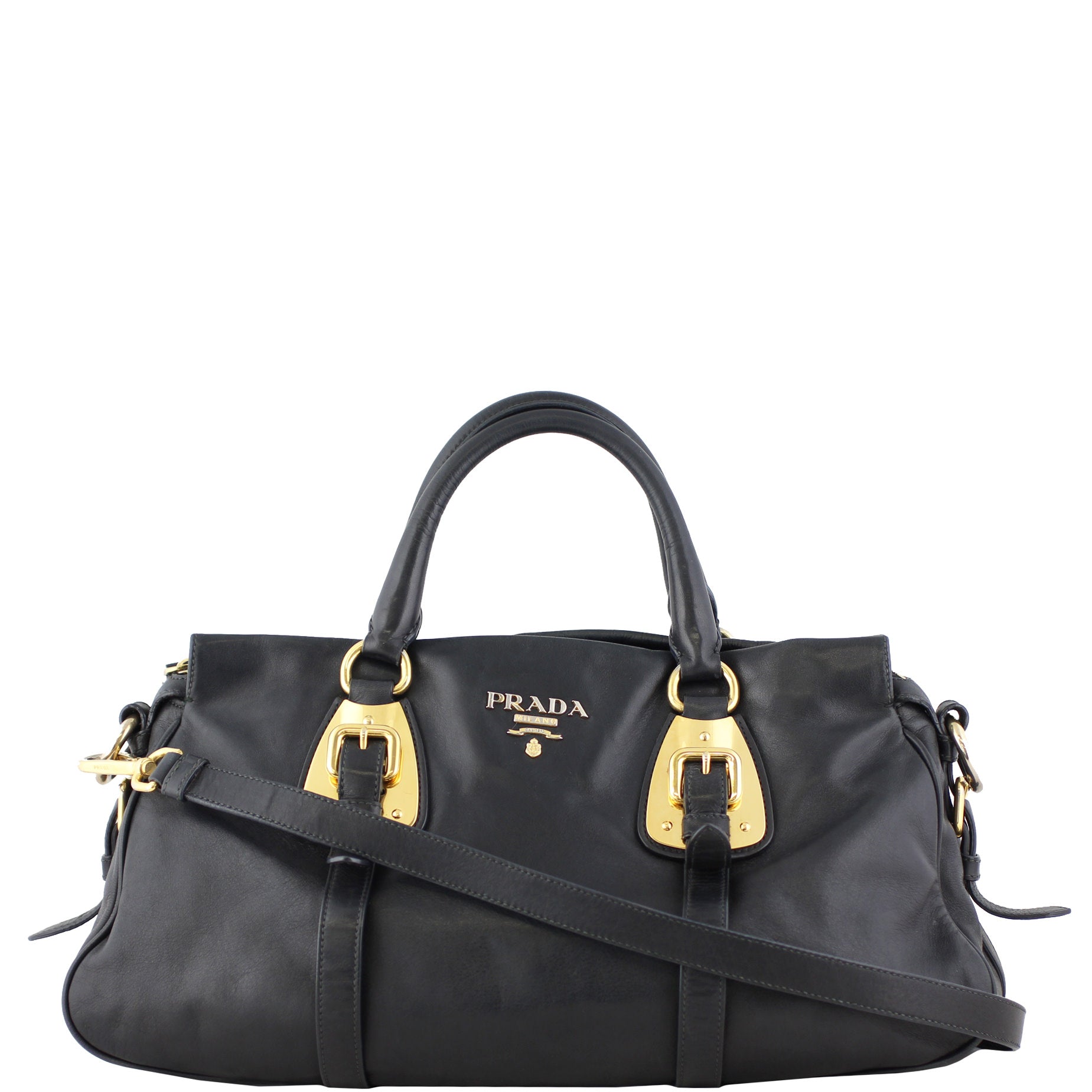 Prada Soft Calf Bauletto Bag Front