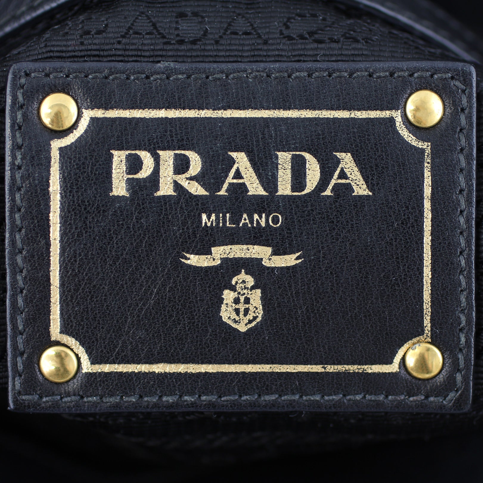 Prada Soft Calf Bauletto Bag Stamp