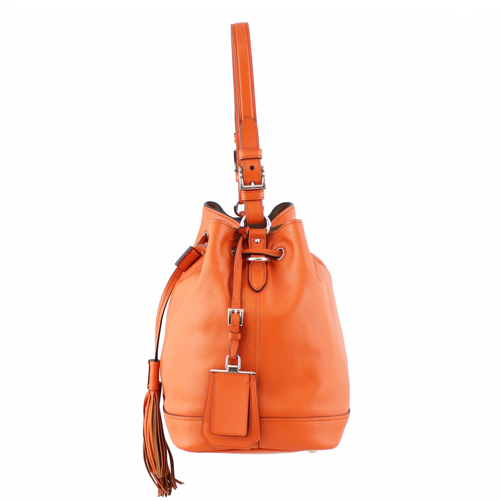 Prada Soft Calf Bucket Bag Left