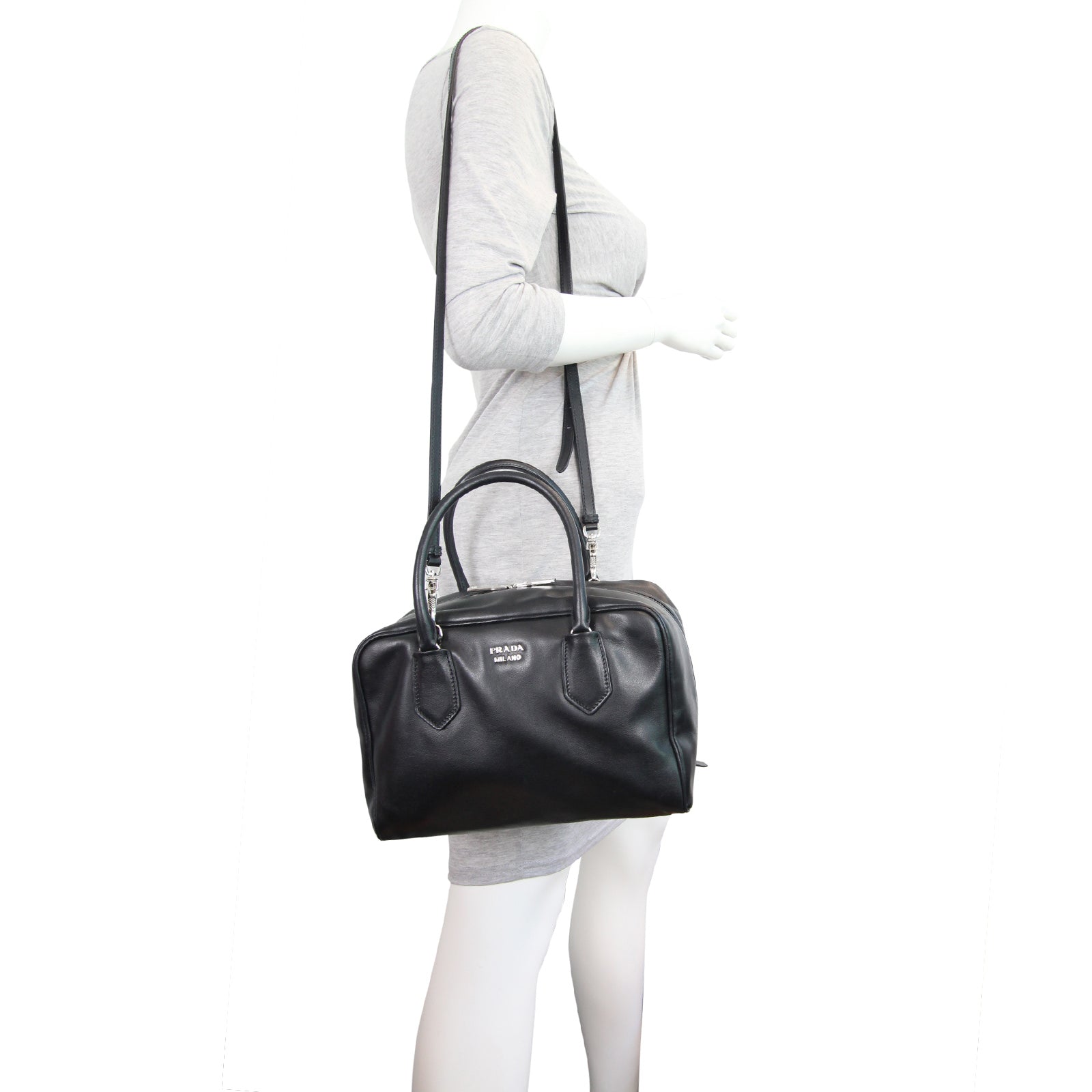 Prada Soft Leather Medium Inside Bag Mannequin