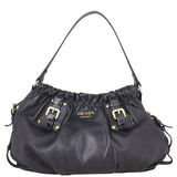 Prada Soft Leather Top Handle Tote Front