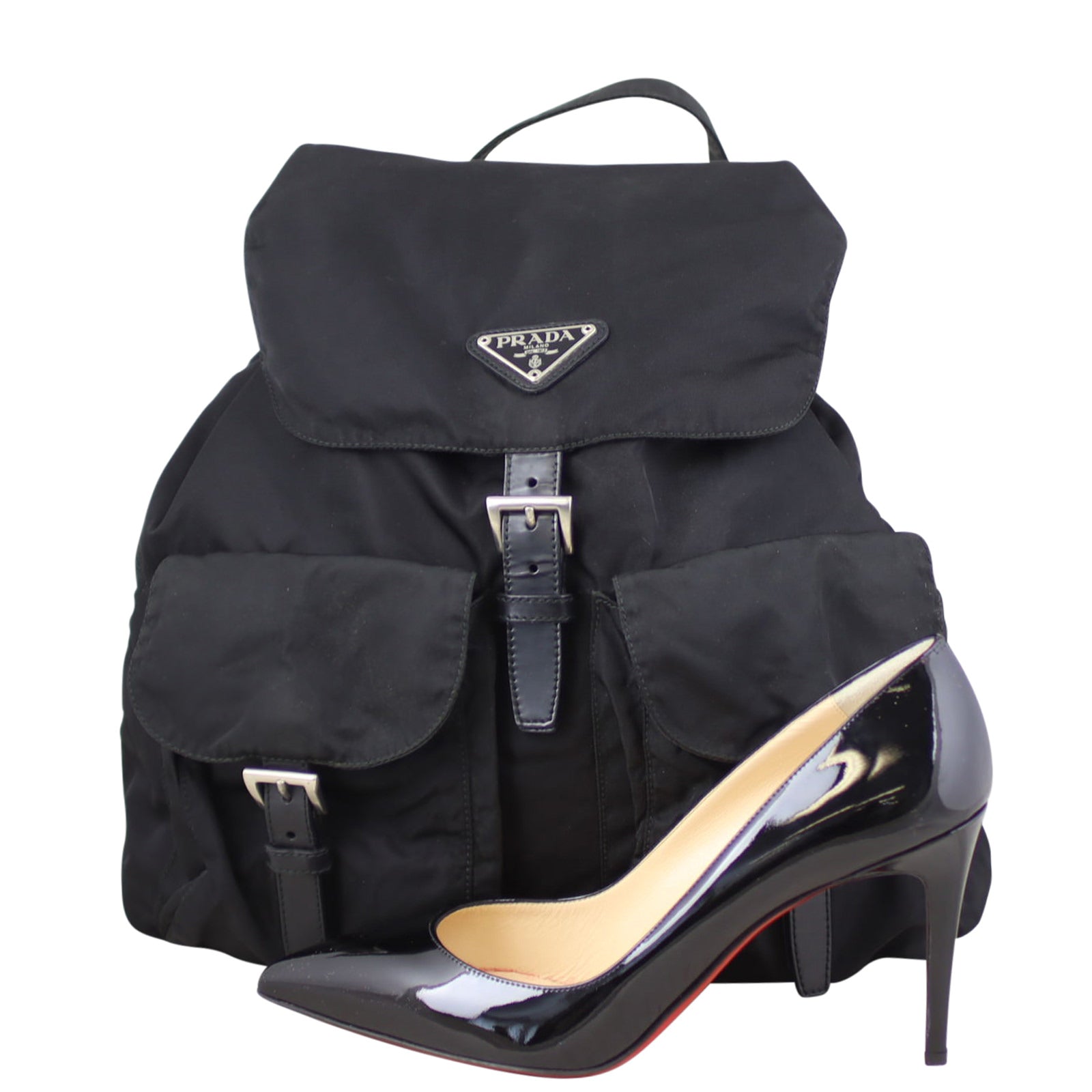 Prada Tessuto Drawstring Backpack Scale