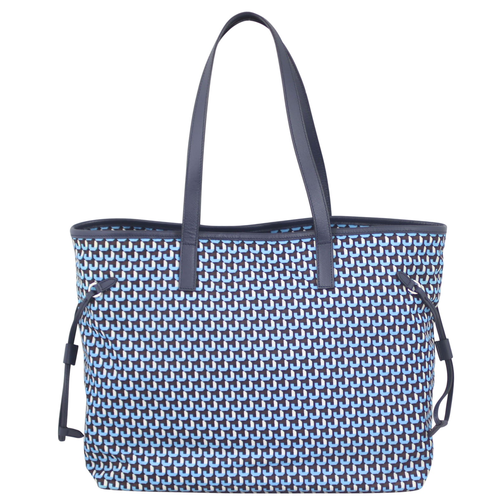 Prada Tessuto Stampato Shopping Tote Back