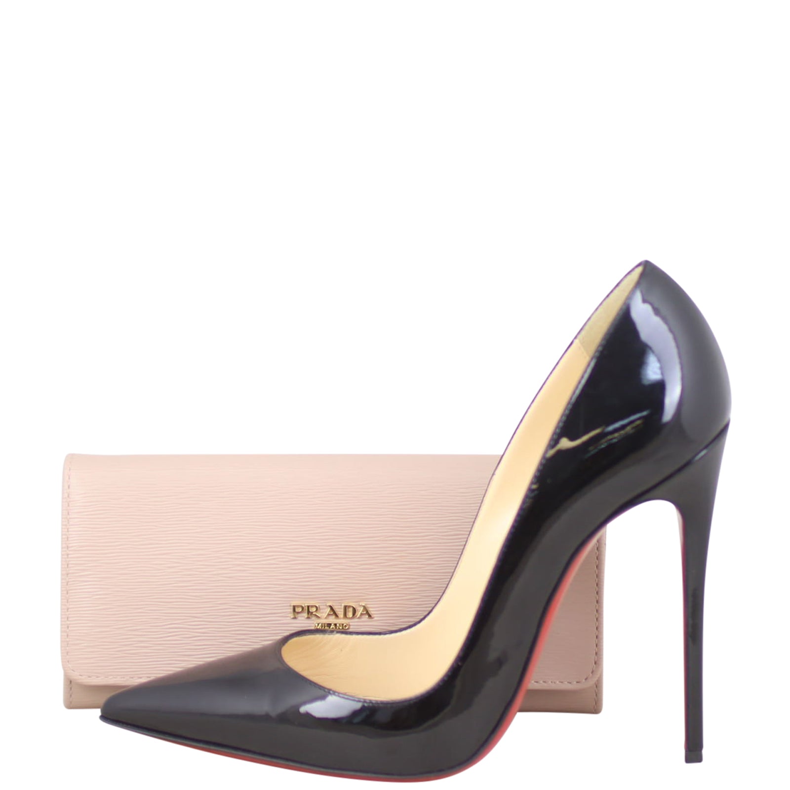 Prada Textured Continental Wallet Shoe