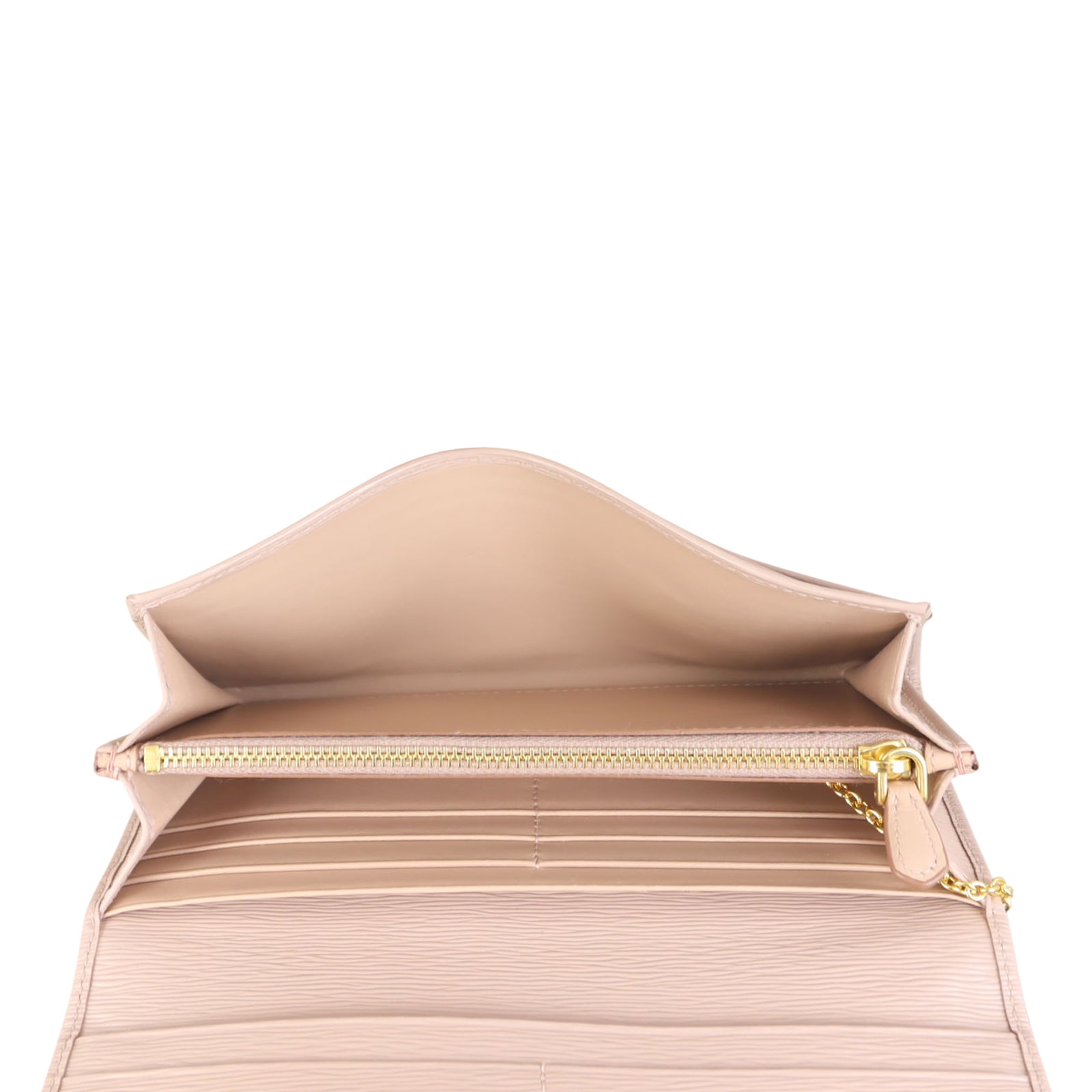 Prada Textured Continental Wallet Whole interior