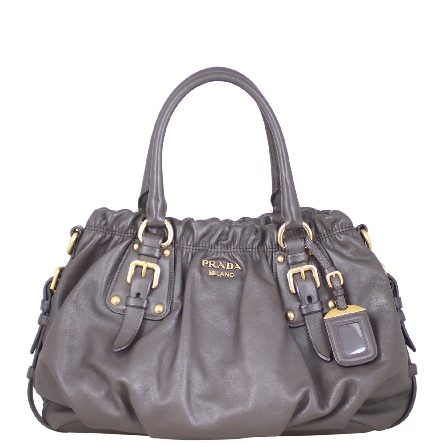Prada Top Handle Gathered Tote Front