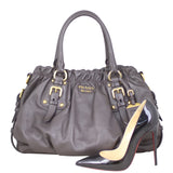 Prada Top Handle Gathered Tote Shoe