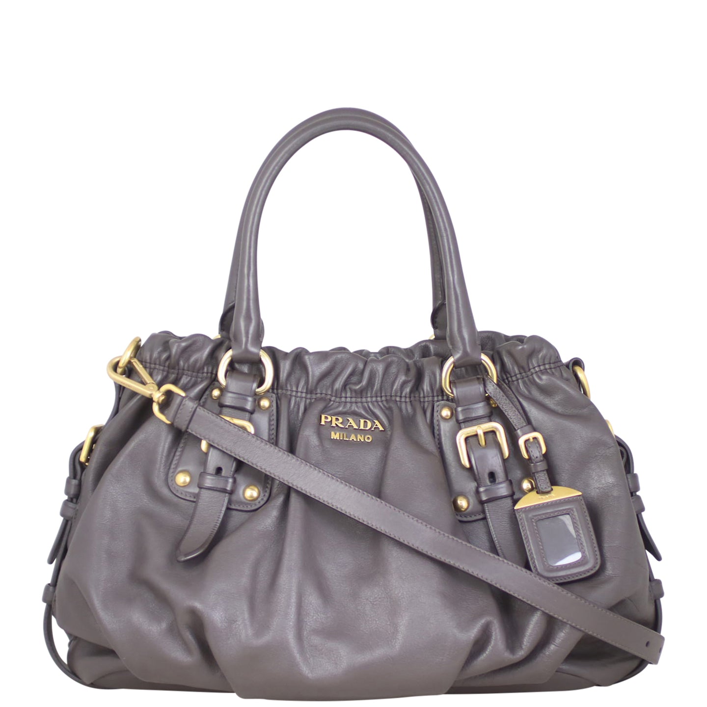 Prada Top Handle Gathered Tote Front