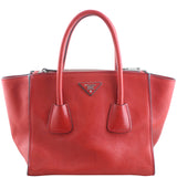 Prada Twin Pocket Glace Calfskin Tote Front