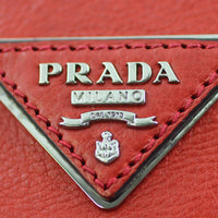Prada Twin Pocket Glace Calfskin Tote Logo