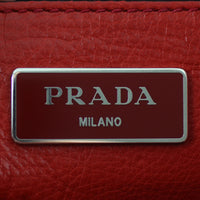 Prada Twin Pocket Glace Calfskin Tote Stamp