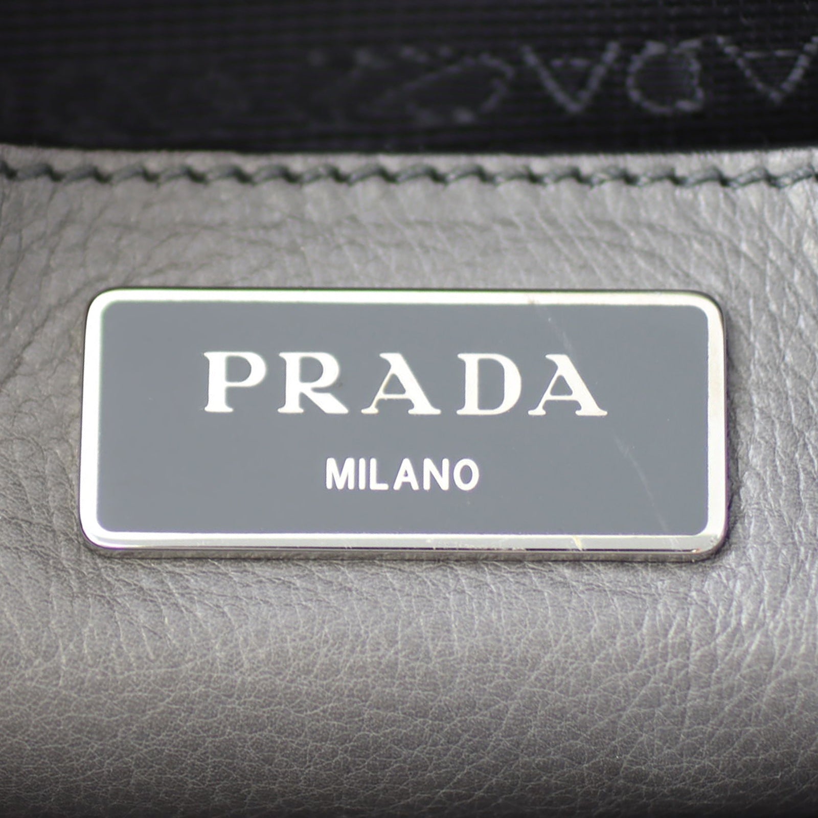 Prada Twin Pocket Glace Calfskin Tote Stamp