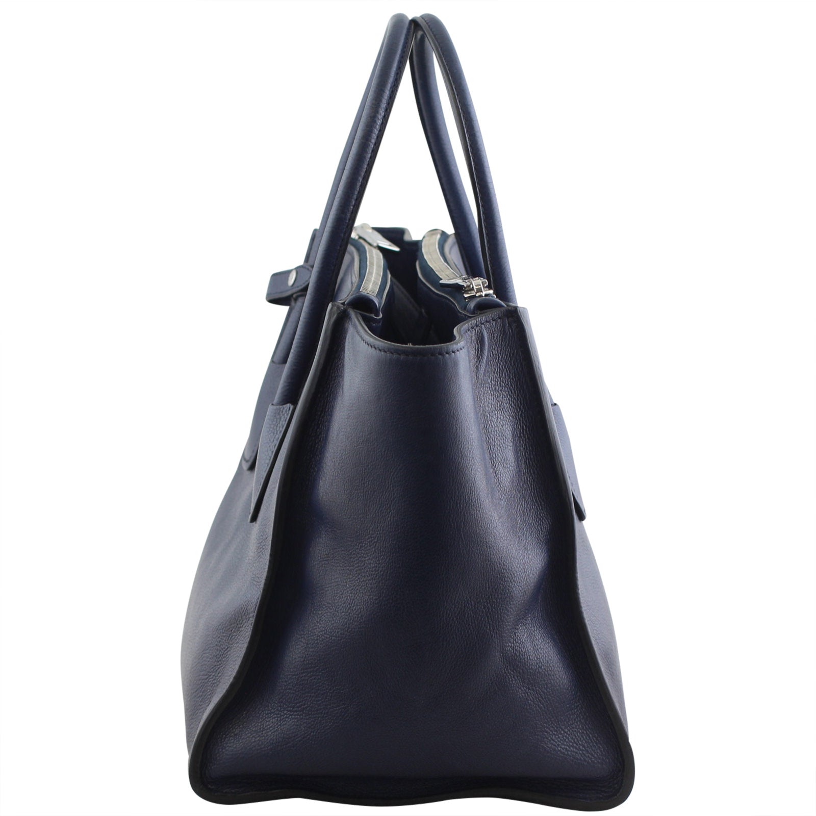 Prada Twin Pocket Glace Calfskin Tote Left