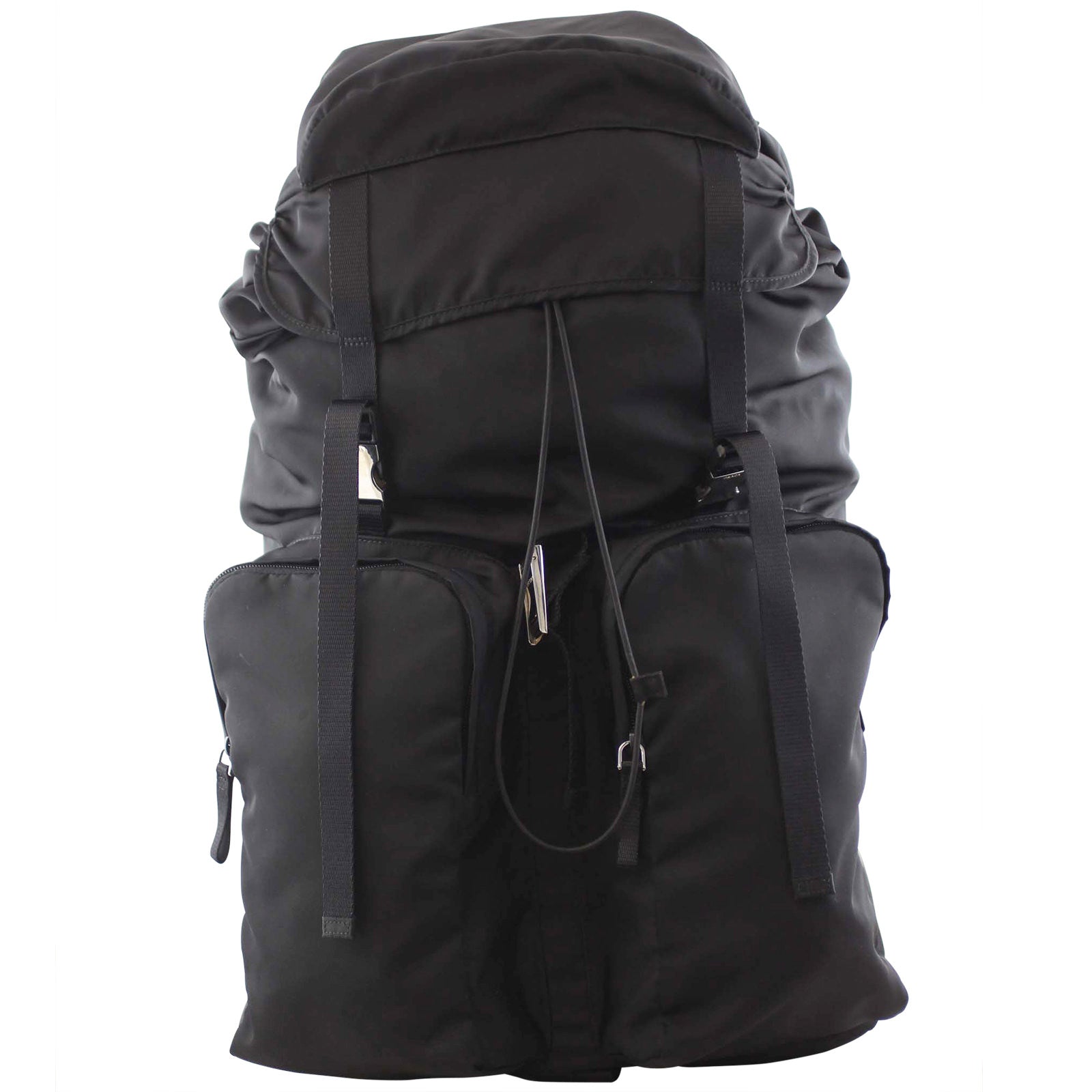 Prada Tessuto Two Pocket Backpack Front