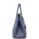 Prada Two Tone Saffiano Lux Galleria Double Zip Tote Side