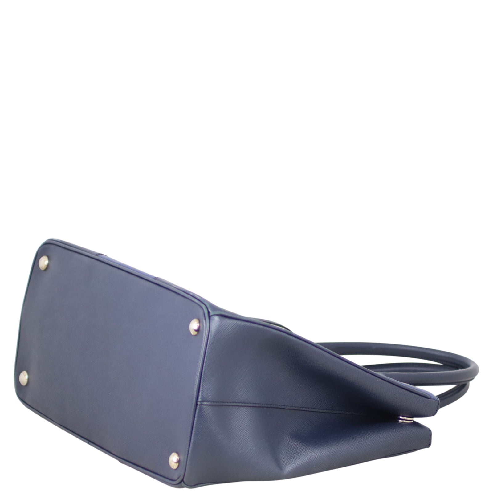 Prada Two Tone Saffiano Lux Galleria Double Zip Tote Corner