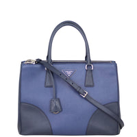 Prada Two Tone Saffiano Lux Galleria Double Zip Tote Front