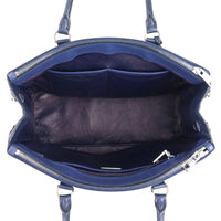 Prada Two Tone Saffiano Lux Galleria Double Zip Tote Whole interior