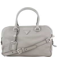 Prada Vitello Daino Bauletto Bag Front Strap