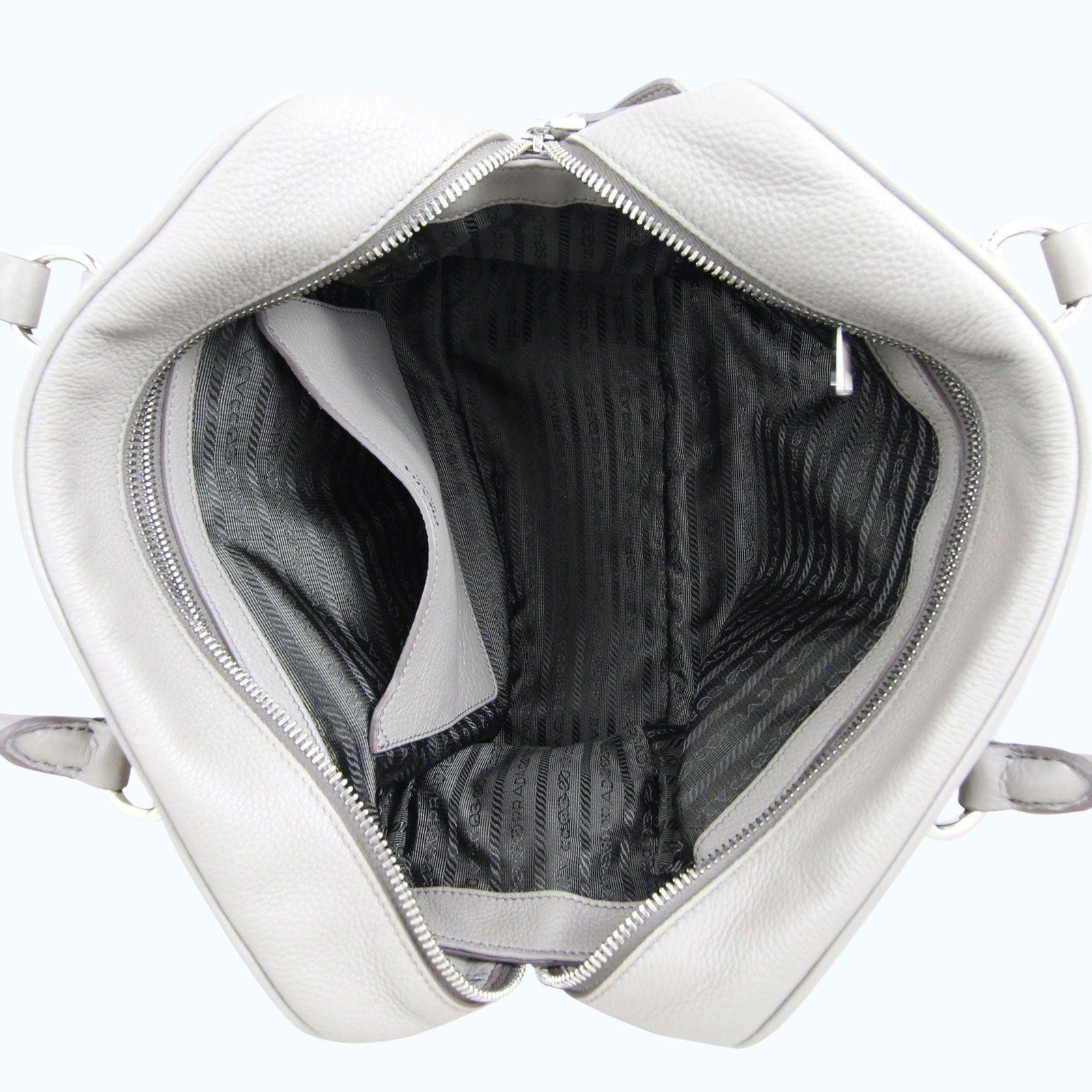 Prada Vitello Daino Bauletto Bag Interior