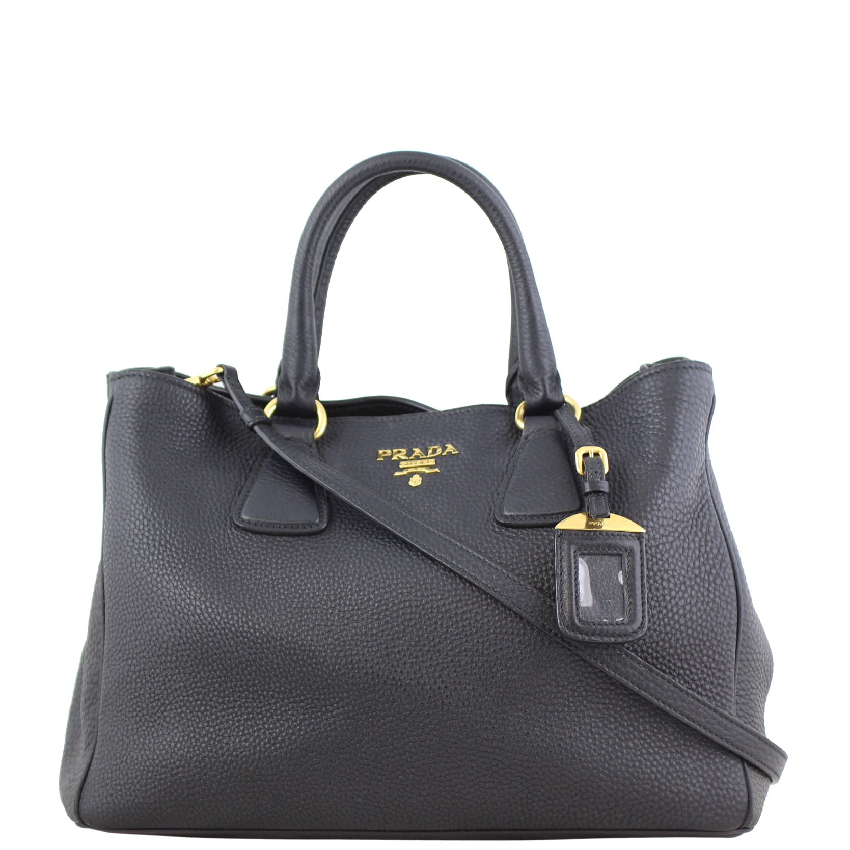 Prada Vitello Daino Bauletto Tote Front