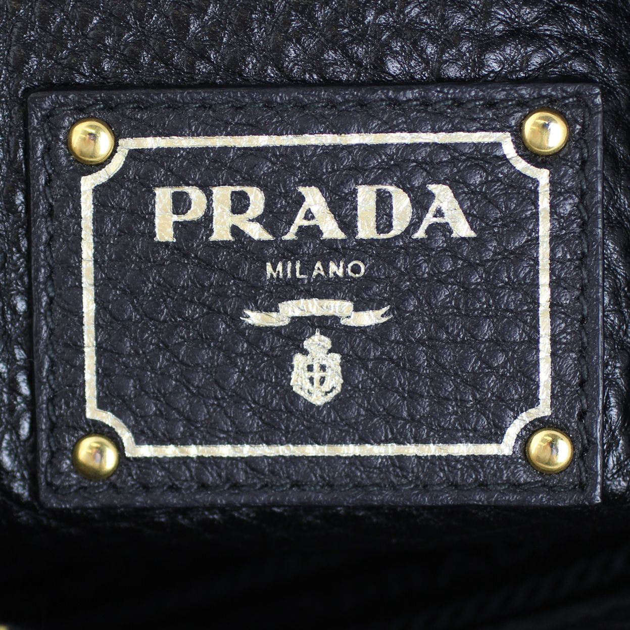 Prada Vitello Daino Bauletto Tote Stamp