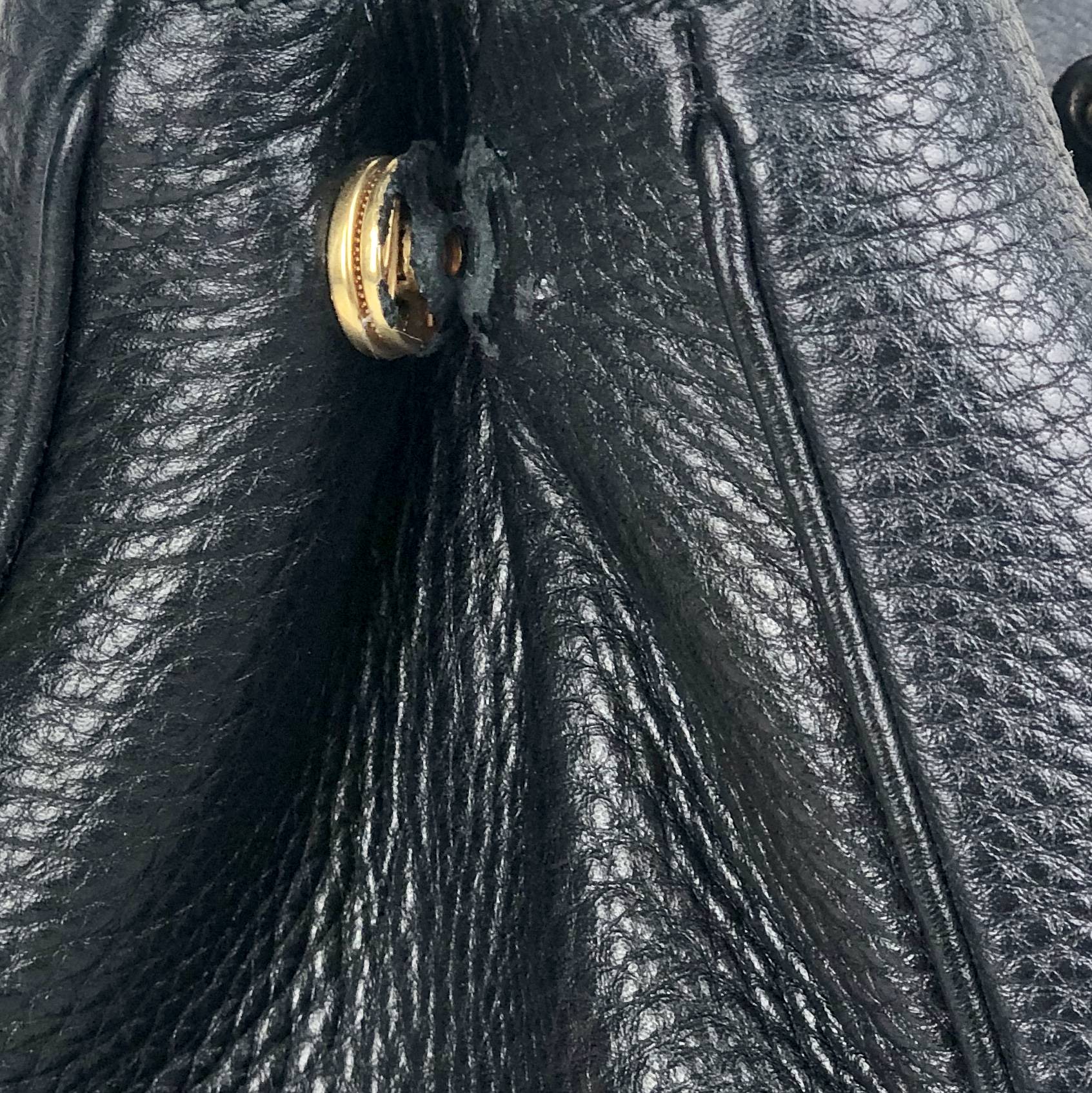 Prada Vitello Daino Bauletto Tote Tear