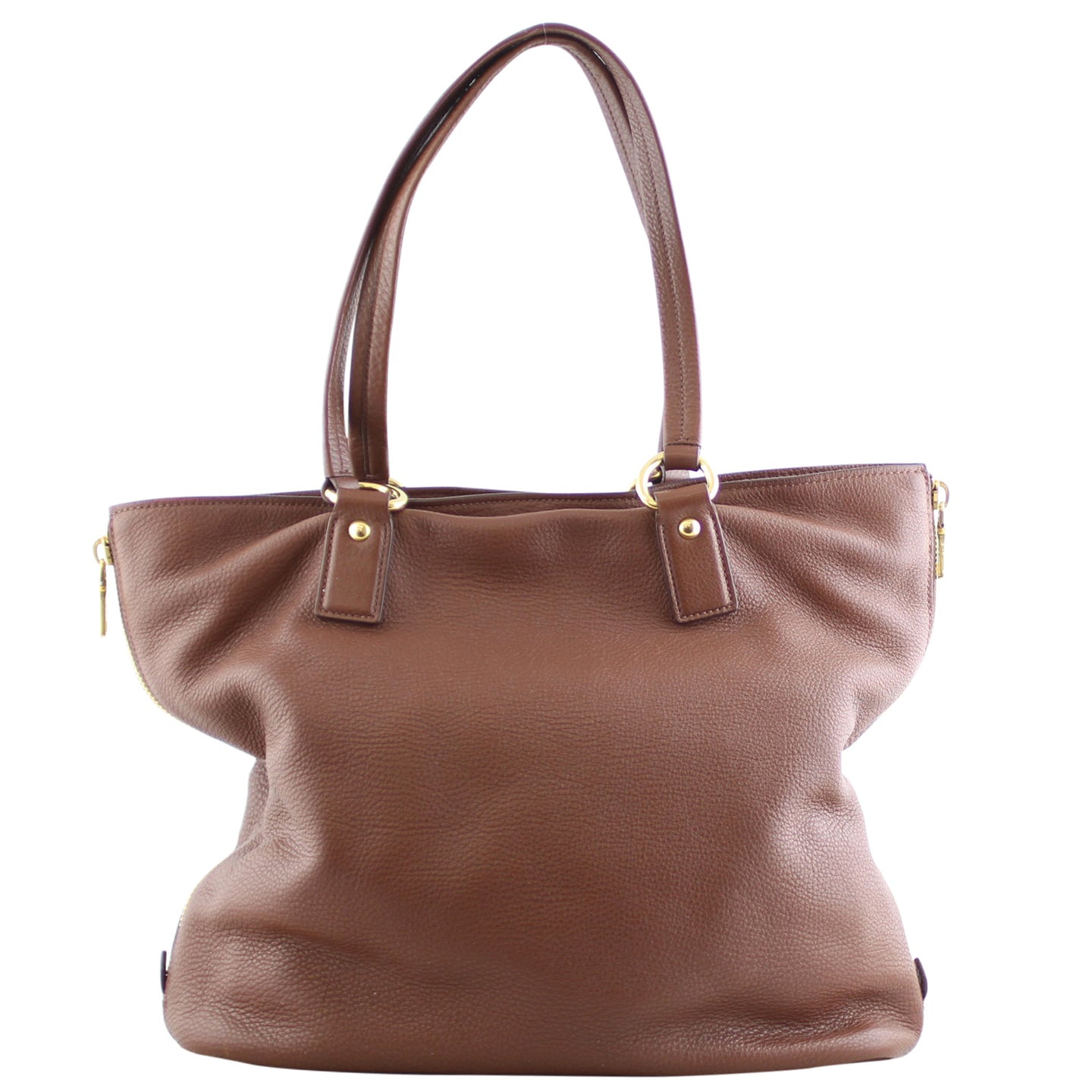 Prada Vitello Daino Expandable Shopper Tote back