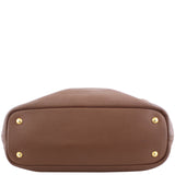 Prada Vitello Daino Expandable Shopper Tote base