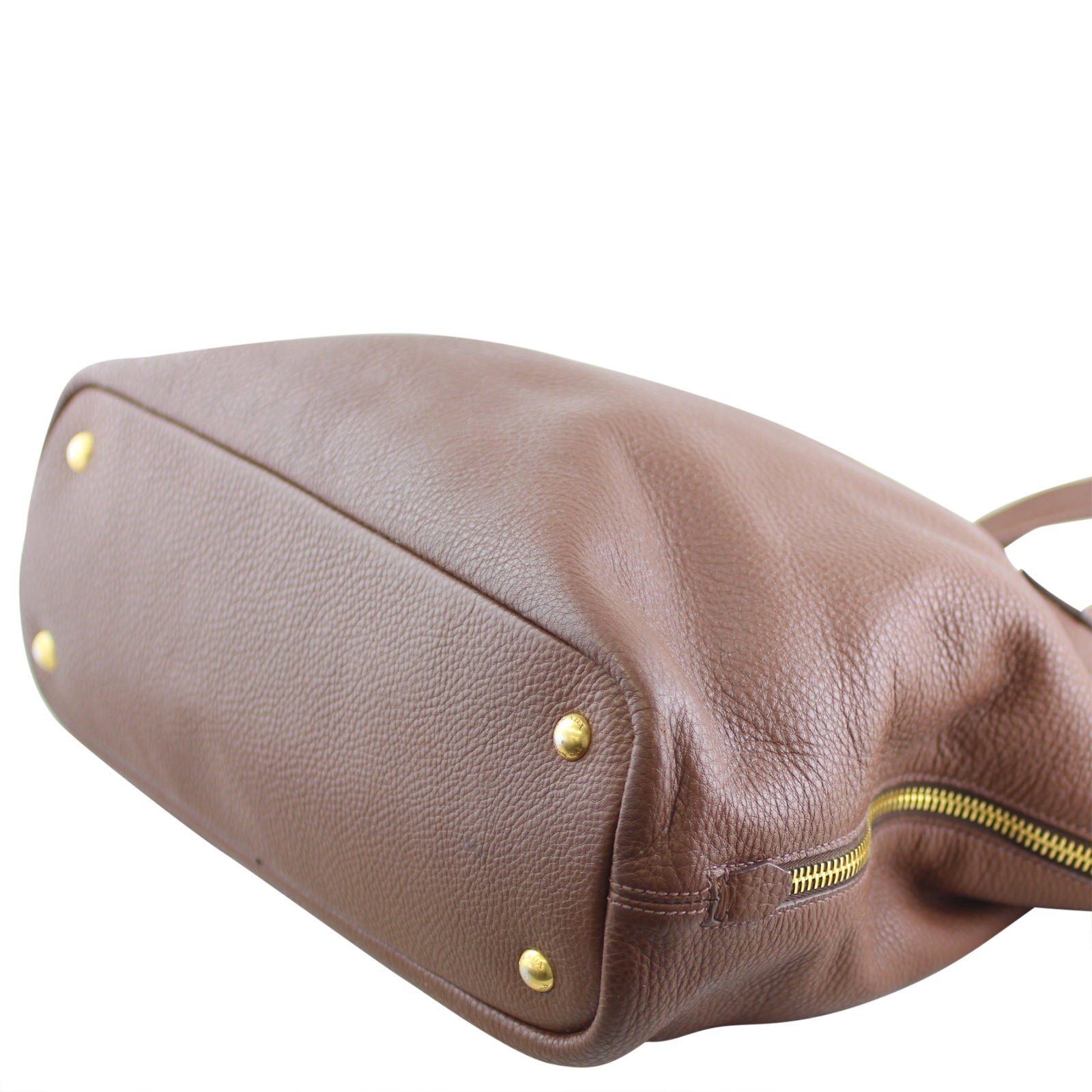 Prada Vitello Daino Expandable Shopper Tote corner