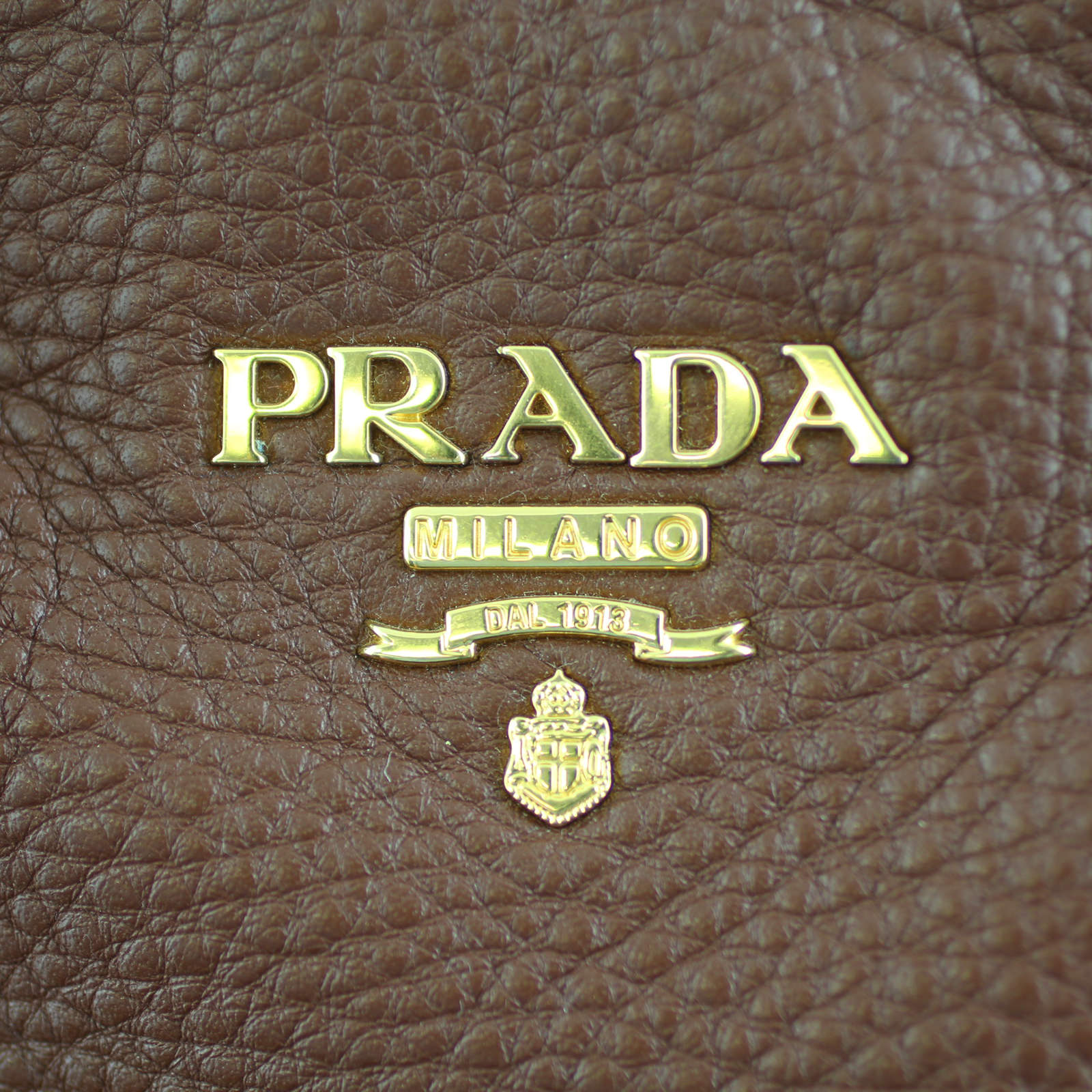 Prada Vitello Daino Expandable Shopper Tote lettering