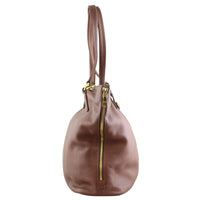 Prada Vitello Daino Expandable Shopper Tote side