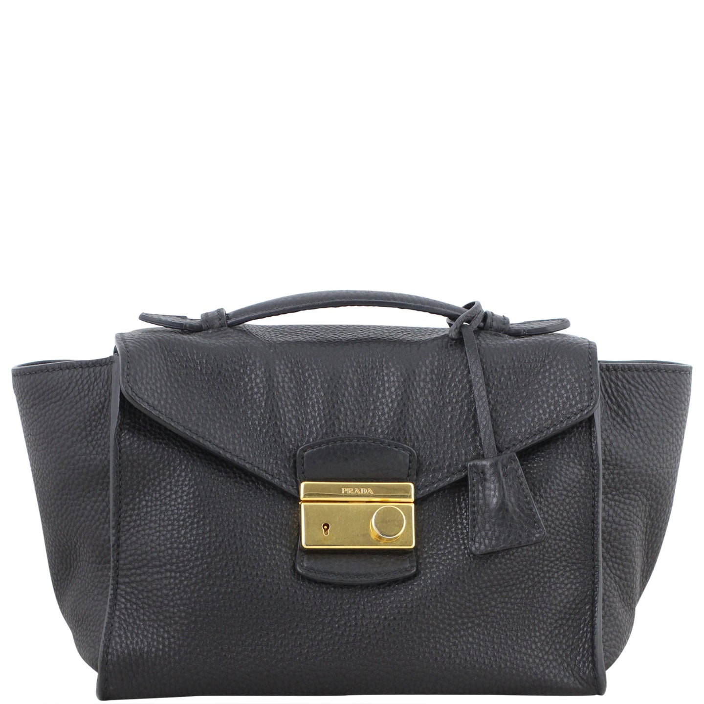 Prada Vitello Daino Flap Bag Front