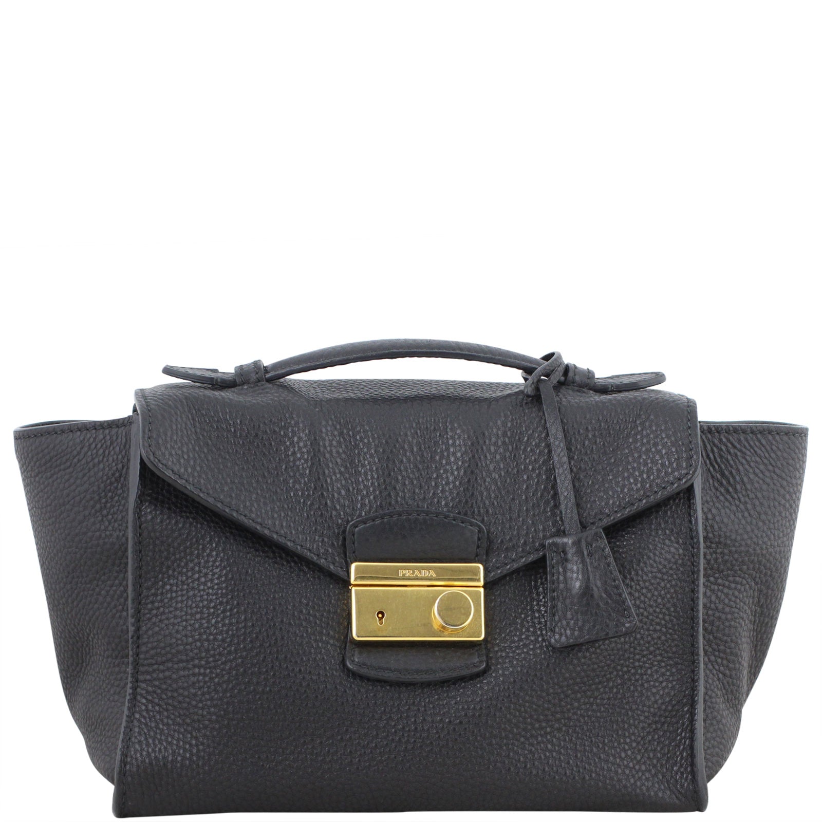 Prada Vitello Daino Flap Bag Front