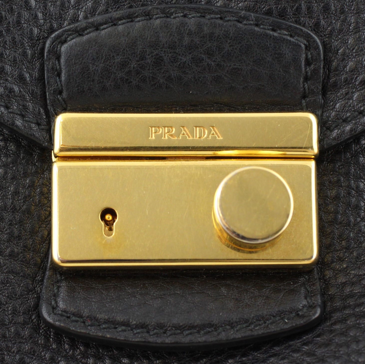 Prada Vitello Daino Flap Bag Lock