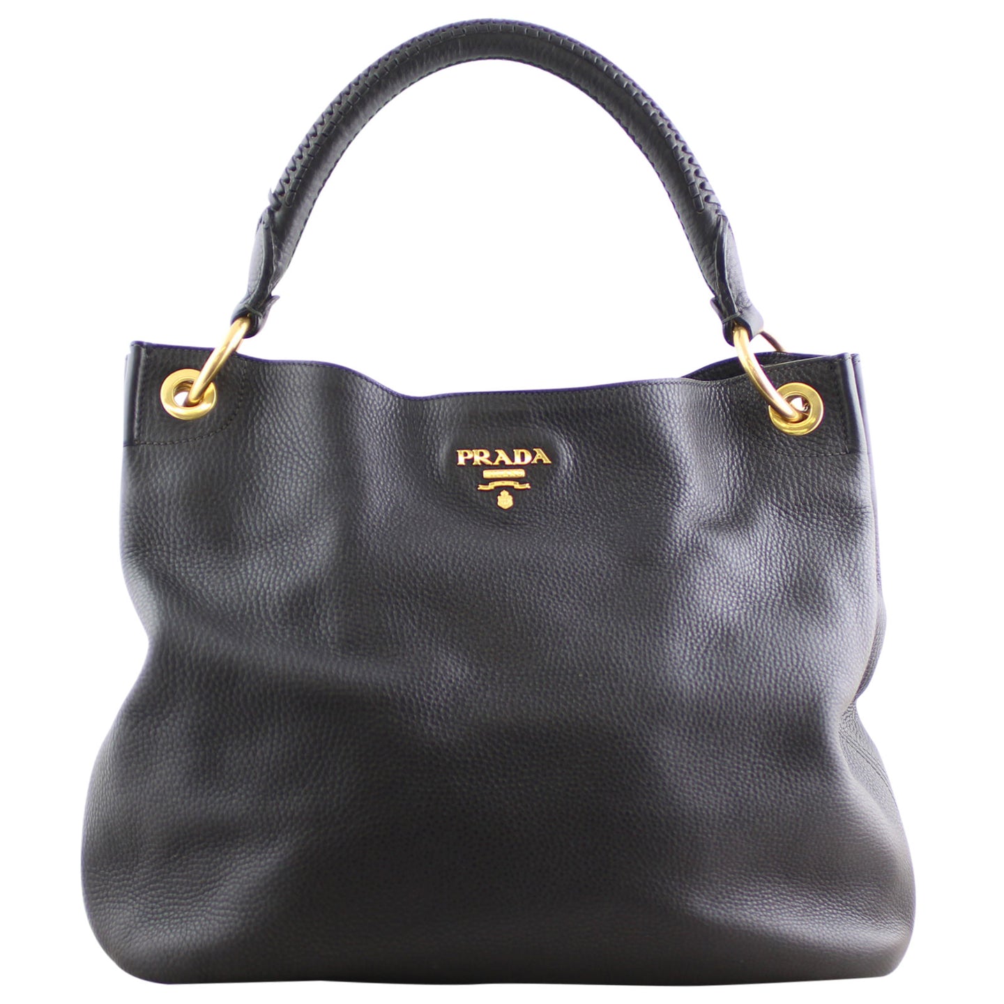 Prada Vitello Daino Hobo front