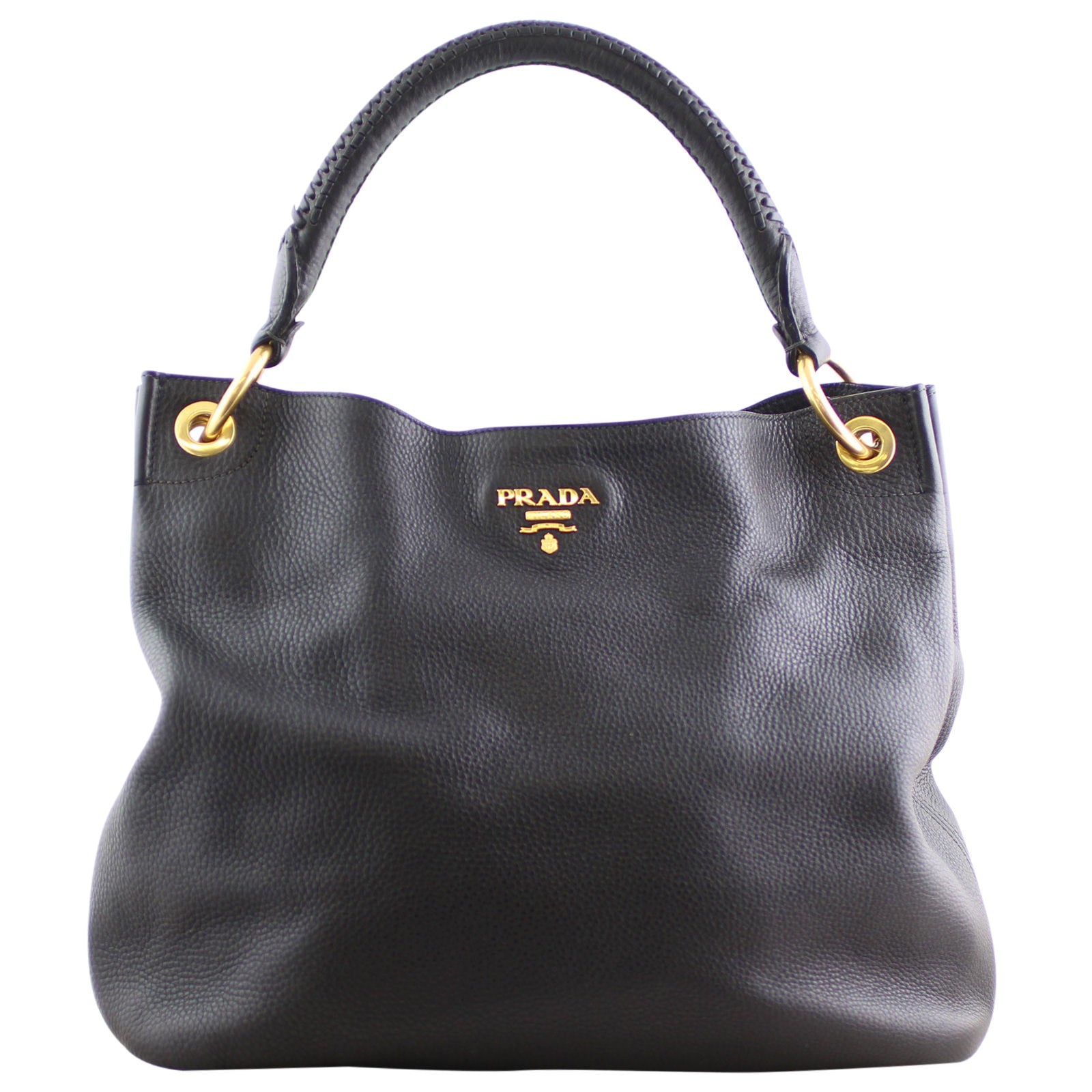 Prada Vitello Daino Hobo front