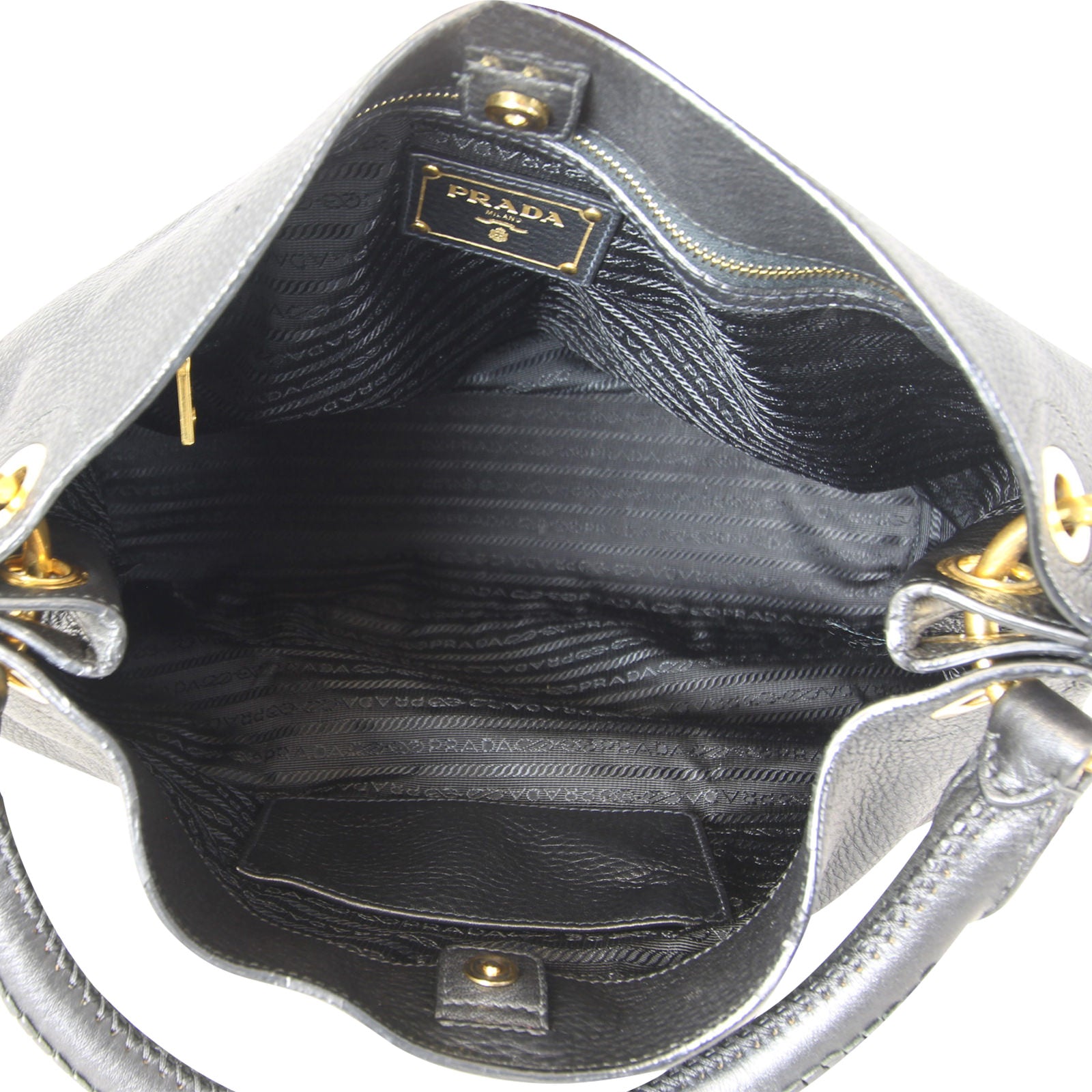 Prada Vitello Daino Hobo interior