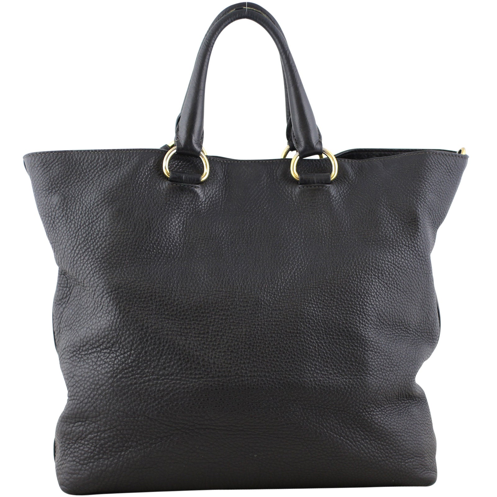 Prada Vitello Daino Large Shopping Tote Back