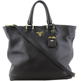 Prada Vitello Daino Large Shopping Tote Front