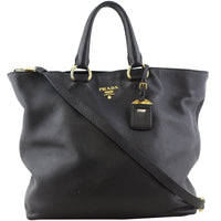 Prada Vitello Daino Large Shopping Tote Front