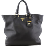 Prada Vitello Daino Large Shopping Tote Front