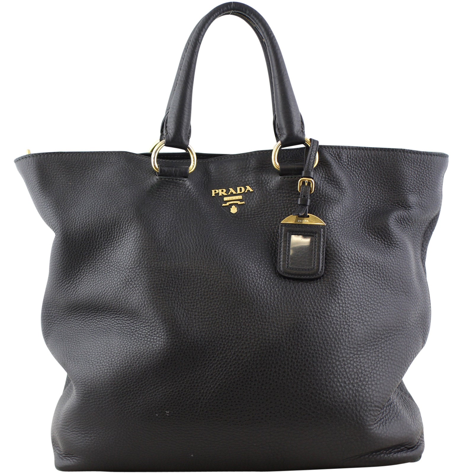 Prada Vitello Daino Large Shopping Tote Front