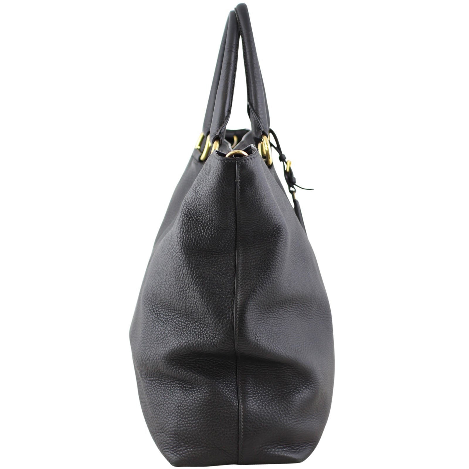 Prada Vitello Daino Large Shopping Tote Right