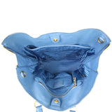 Prada Vitello Daino Large Expandable Shopper Tote Interior