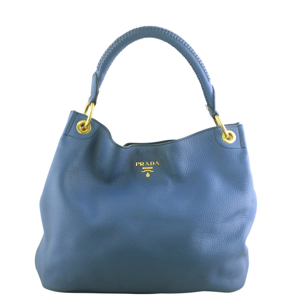 Prada Vitello Daino Sacca Hobo Bag Front