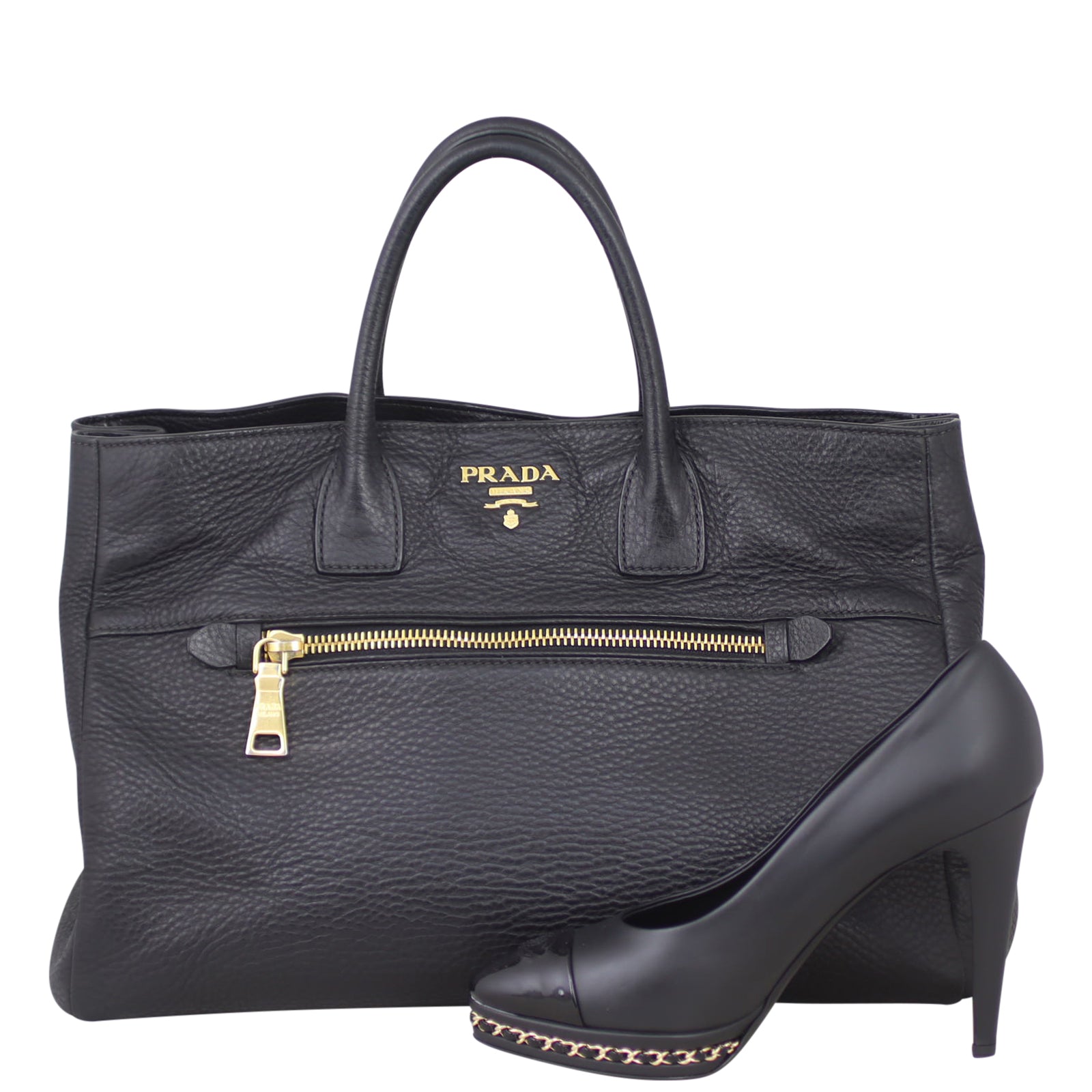 Prada Vitello Daino Shopper Shoe