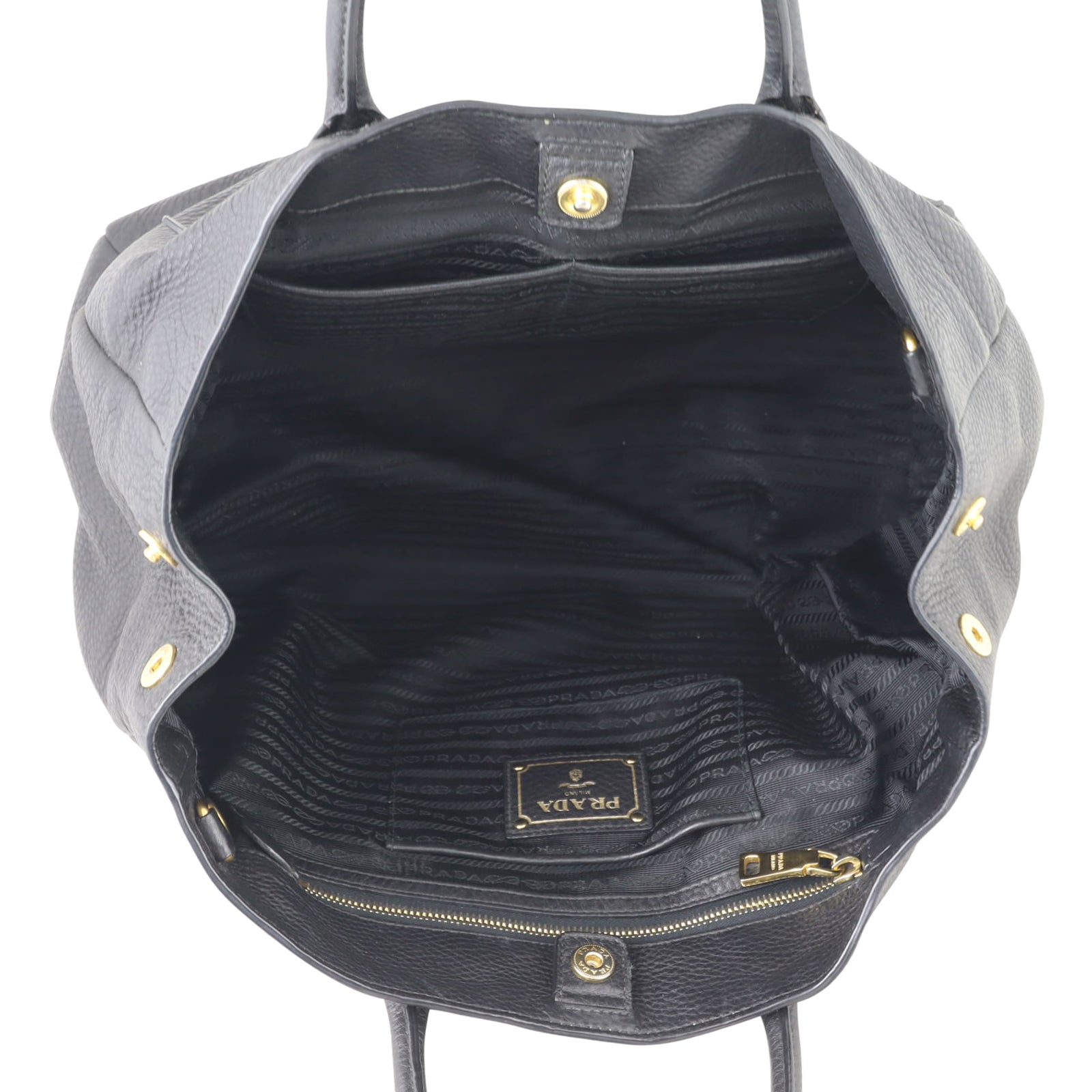 Prada Vitello Daino Shopper Whole interior