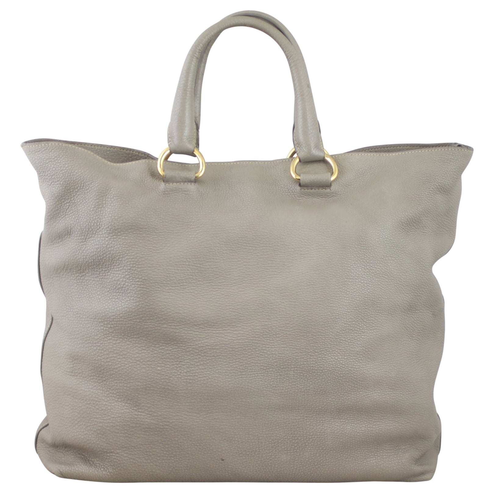 Prada Vitello Daino Large Shopping Tote Back