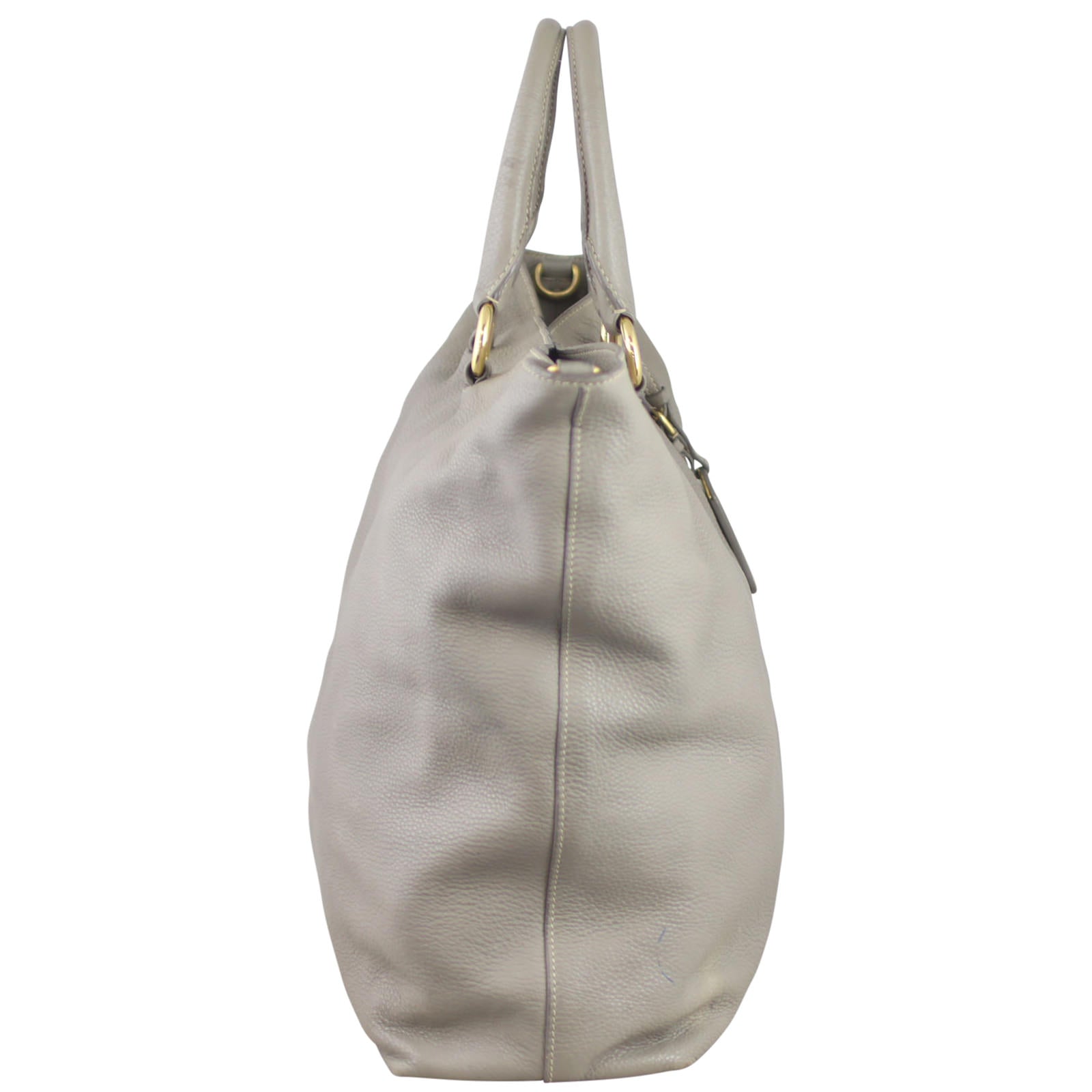 Prada Vitello Daino Large Shopping Tote Right